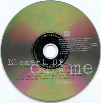 CD Element Of Crime: An Einem Sonntag Im April