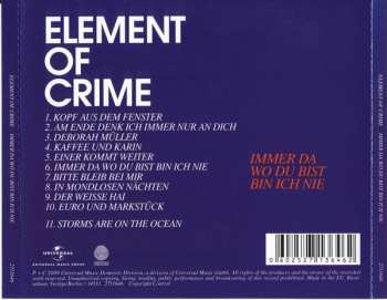CD Element Of Crime: Immer Da Wo Du Bist Bin Ich Nie