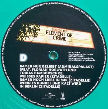 2LP Element Of Crime:  Wenn Es Dunkel Und Kalt Wird In Berlin (Ein Film Von Charly Hübner)  (Original Soundtrack) CLR | LTD