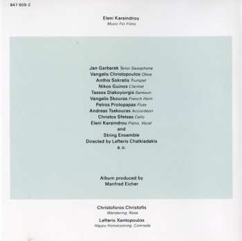 CD Eleni Karaindrou: Music For Films