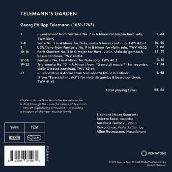CD Elephant House Quartet: Telemann's Garden DIGI