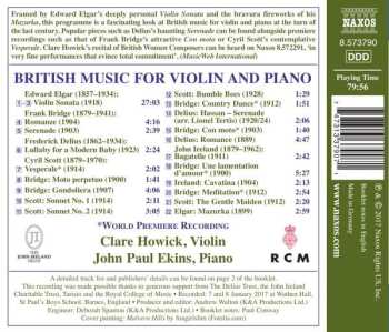 CD Sir Edward Elgar: British Music For Violin And Piano