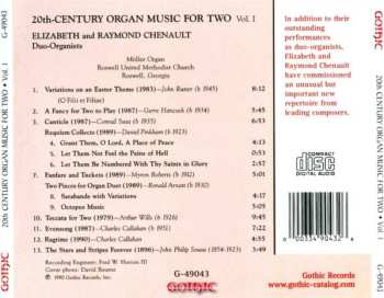 CD Raymond Chenault: 20th Century Organ Music For Two - Volume 1