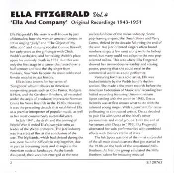 CD Ella Fitzgerald: Ella And Company (Vol.4 Original 1943-1951 Recordings)