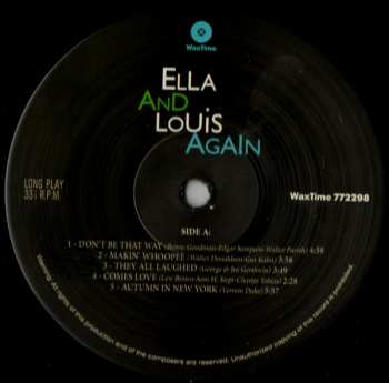 2LP Louis Armstrong: Ella And Louis Again LTD