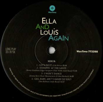 2LP Louis Armstrong: Ella And Louis Again LTD