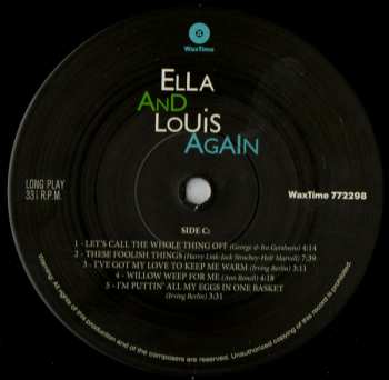2LP Louis Armstrong: Ella And Louis Again LTD