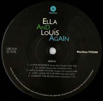 2LP Louis Armstrong: Ella And Louis Again LTD