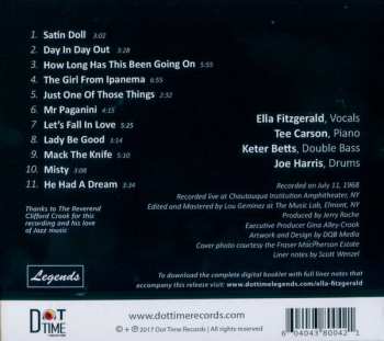 CD Ella Fitzgerald: Live At Chautauqua, Volume 2