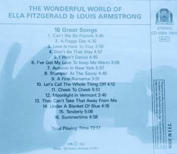 CD Louis Armstrong: The Wonderful World Of Ella Fitzgerald & Louis Armstrong - 16 Great Songs