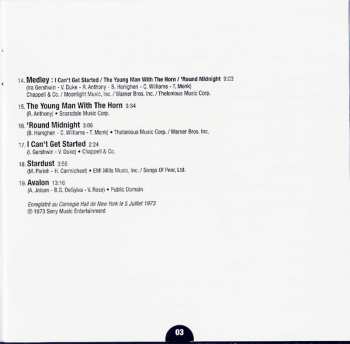 2CD Ella Fitzgerald: La Voix Du Swing - Newport Jazz Festival Live At Carnegie Hall,  July 5, 1973