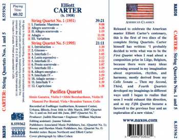 CD Elliott Carter: String Quartets Nos. 1 And 5