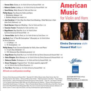 CD Elmira Darvarova: American Music For Violin And Horn