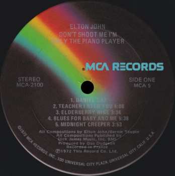 LP Elton John: Don't Shoot Me I'm Only The Piano Player