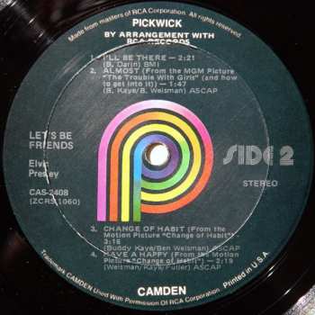 LP Elvis Presley: Let's Be Friends