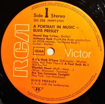 LP Elvis Presley: A Portrait In Music
