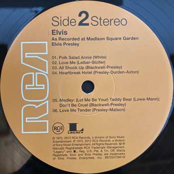 2LP Elvis Presley: Elvis as Recorded at Madison Square Garden (40th Anniversary Edition)