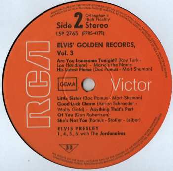 LP Elvis Presley: Elvis' Golden Records Volume 3