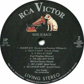 LP Elvis Presley: Elvis Is Back!