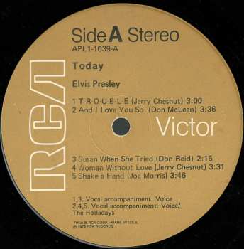 LP Elvis Presley: Today