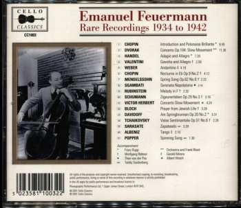 CD Emanuel Feuermann: Rare Recordings From 1934 To 1942