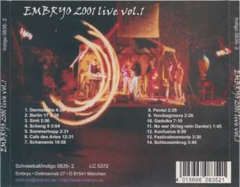 CD Embryo: 2001 Live Vol. 1 