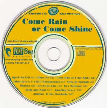 CD Emerald City Jazz Orchestra: Come Rain Or Come Shine