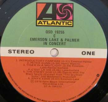 LP Emerson, Lake & Palmer: In Concert