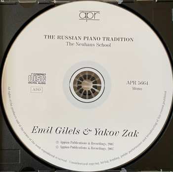 CD Emil Gilels: The Russian Piano Tradition