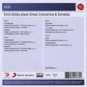 4CD/Box Set Emil Gilels: Emil Gilels Plays Great Concertos & Sonatas
