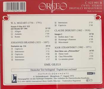 CD Emil Gilels: Mozart Brahms Debussy Strawinsky