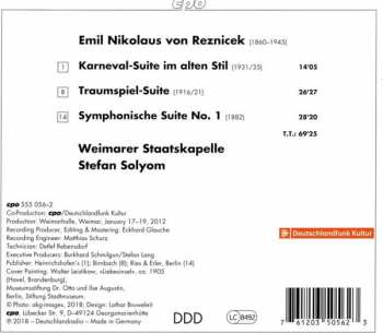 CD Emil Nikolaus Von Reznicek: Suites