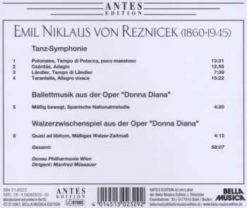 CD Emil Nikolaus Von Reznicek: Tanz-Symphonie, Ballettmusic, Walzerzwischenspiel