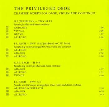 CD Ilia Korol: The Privileged Oboe – Chamber Works For Oboe, Violin And Continuo