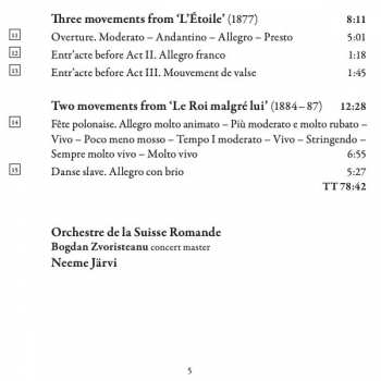 SACD L'Orchestre De La Suisse Romande: Neeme Jarvi conducts Chabrier