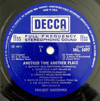 LP Engelbert Humperdinck: Another Time, Another Place
