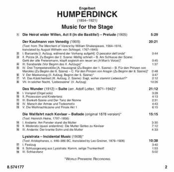 CD Engelbert Humperdinck: Music For The Stage 