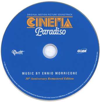 CD Ennio Morricone: Cinema Paradiso: 30th Anniversary Remastered Edition