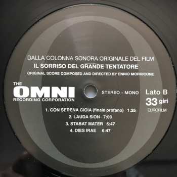 LP Ennio Morricone: Il Sorriso Del Grande Tentatore (Colonna Sonora Originale) LTD