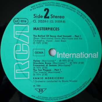 2LP Ennio Morricone: Masterpieces (Original Soundtracks)