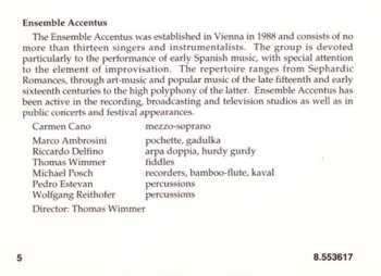 CD Ensemble Accentus: Sephardic Romances - Traditional Jewish Music From Spain