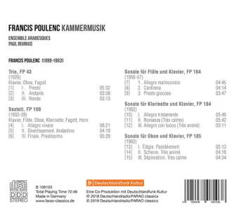 CD Francis Poulenc: Kammermusik
