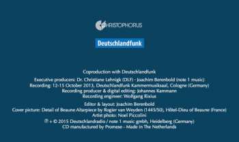 CD Ensemble Leones: Hör, Kristenhait! Sacred Songs by the Last of the Minnesingers