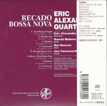 CD Eric Alexander Quartet: Recado Bossa Nova