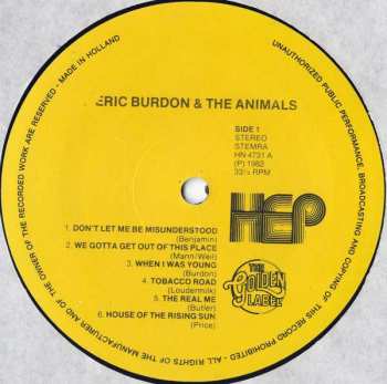 LP Eric Burdon & The Animals: Eric Burdon & The Animals