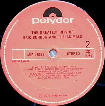LP Eric Burdon & The Animals: The Greatest Hits Of Eric Burdon And The Animals