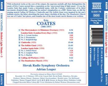 CD Eric Coates: London Suite / The Merrymakers / London Again Suite / Cinderella / The Selfish Giant / Calling All Workers / The Dambusters March