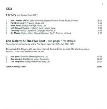 2CD Eric Dolphy: Four Classic Albums