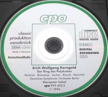 CD Erich Wolfgang Korngold: Der Ring Des Polykrates