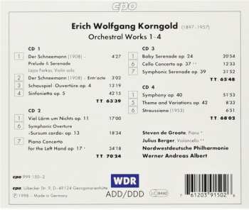 4CD Erich Wolfgang Korngold: Orchestral Works 1-4